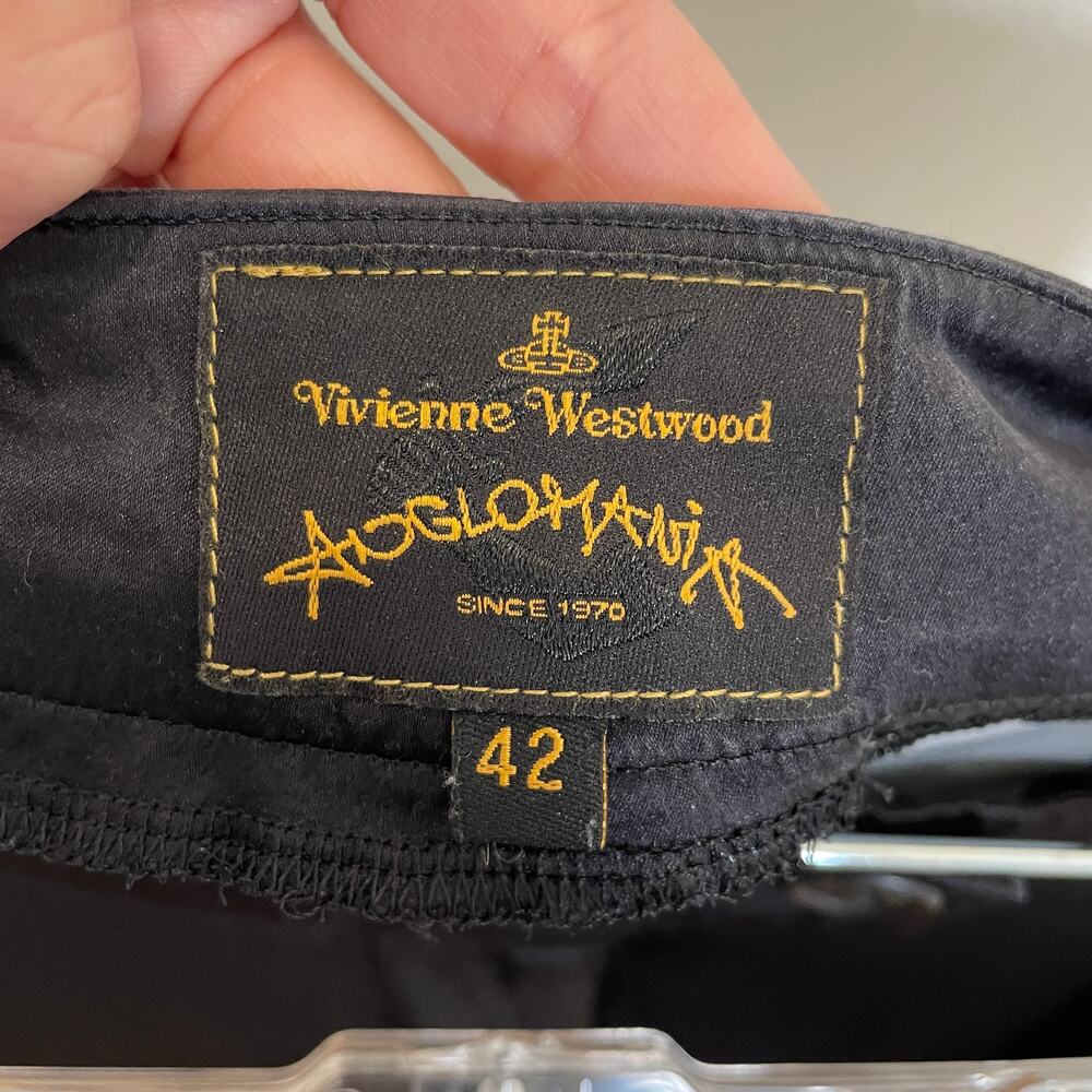 Vivienne Westwood Vintage Silk Dressy Shorts Black Drape Made in Italy 42 US 6 - Picture 2 of 7